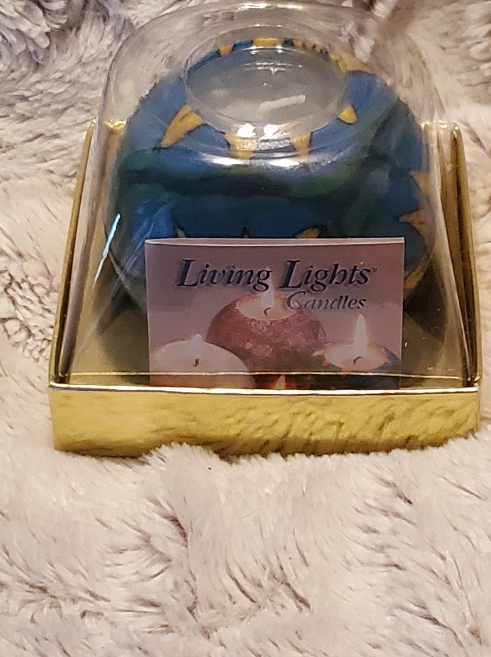Vintage 90s Glowing Candle Living Lights Candle Sunflower Boho Decor New